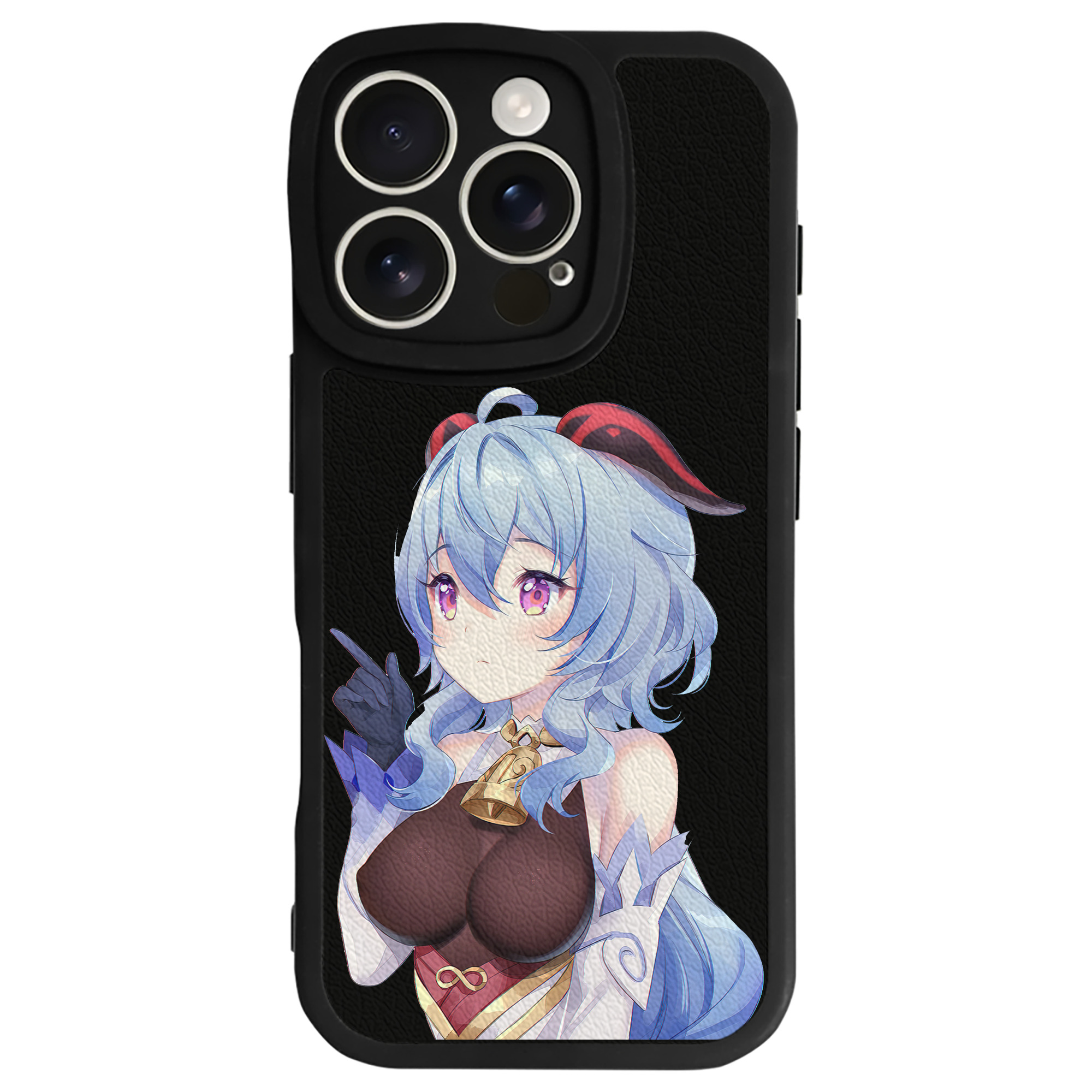 げんし神 甘雨 かんう genshin Ganyu 【iPhone 16シリーズ対応】シリコンスマホケース（レザー調） 材質：シリコン